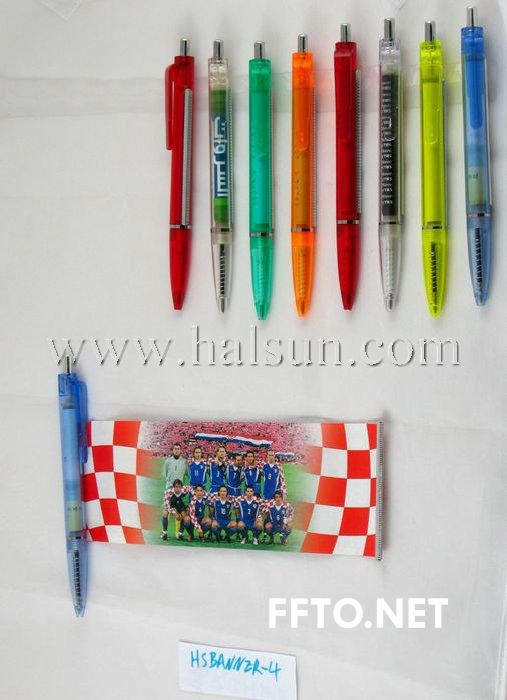 scroll banner pens, custom banner pens,HSBANNER-4_COLORS