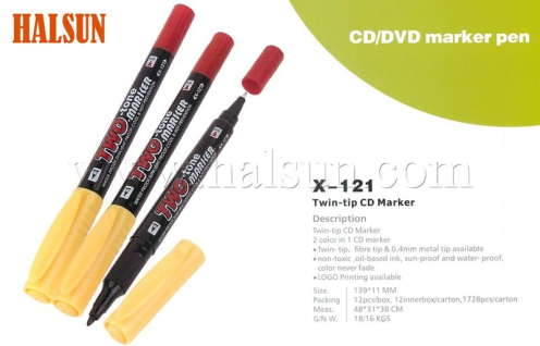 Dual Tip CD DVD Marker,two color CD marker,HSZCX-121