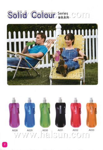 Foldable Water Bottles BPA Free Reusable Attachable 6  Colors And Prints Compact