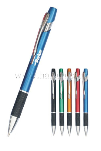 Promotional Ball Pens,HSBFA5276C,Metallic Paint barrel, black Aluminum grip
