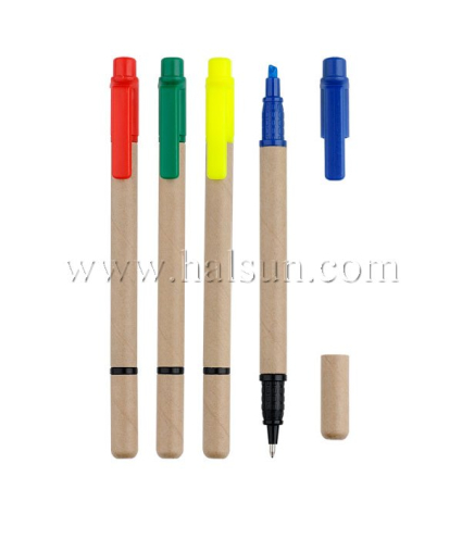 2 in one recycle paper pens,2 color pens,multi color pens,Promotional Ballpoint Pens,Custom Pens,HSHCSN0189