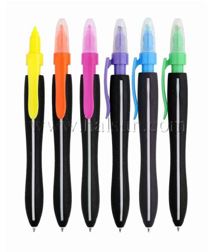 Promotional Click action 2 in one pens,ballpint pens + highlighter,multi function pens,Ballpoint Pens,Custom Pens,HSHCSN0169