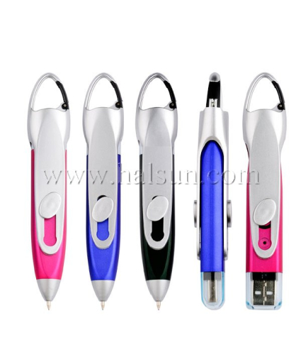U disk pens with carabiner,Rotate USB Pens,Multi function Pens,Multi functional Pens,Promotional Ballpoint Pens,Custom Pens,HSHCSN0192
