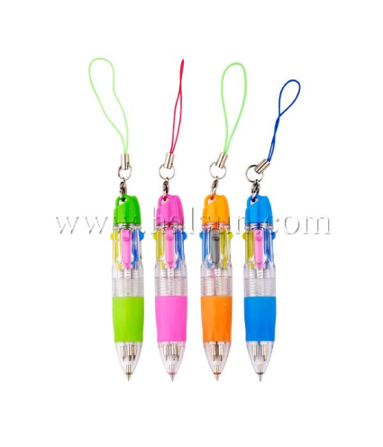 mini 4 color pens with keyrings,4 in 1 multi color pens,multi color pens,Promotional Ballpoint Pens,Custom Pens,HSHCSN0223