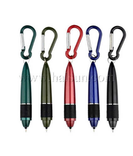 mini carabiner pens, aluminum carabiner pens,metal carabiner,Promotional Ballpoint Pens,Custom Pens,HSHCSN0251