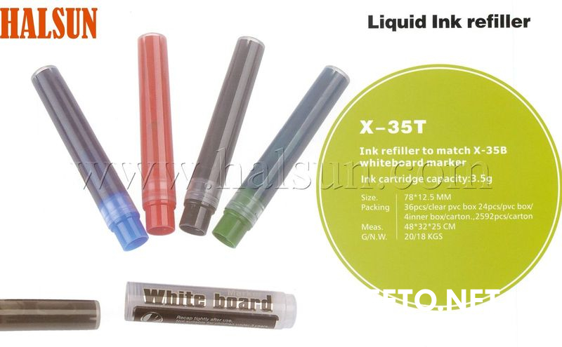 Liquid ink refiller for HSZCX-35B whiteboard marker