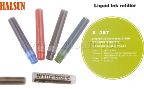 Liquid ink refiller for HSZCX-35B whiteboard marker