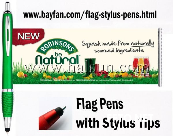 Flag Stylus Pen,Offine Apps Mareketing Gifts,HSBANNERSTYLUS-17M