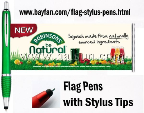Flag Stylus Pen,Offine Apps Mareketing Gifts,HSBANNERSTYLUS-17M