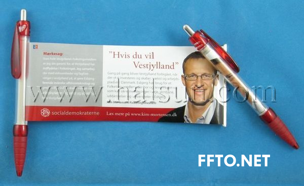 Political Election Pen,Political Campain Pen,Pen with pull out image, HSBANNER-9