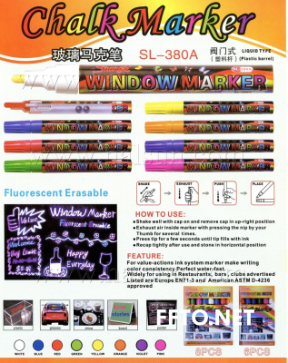 Chalk Marker,Flourescent Erasable