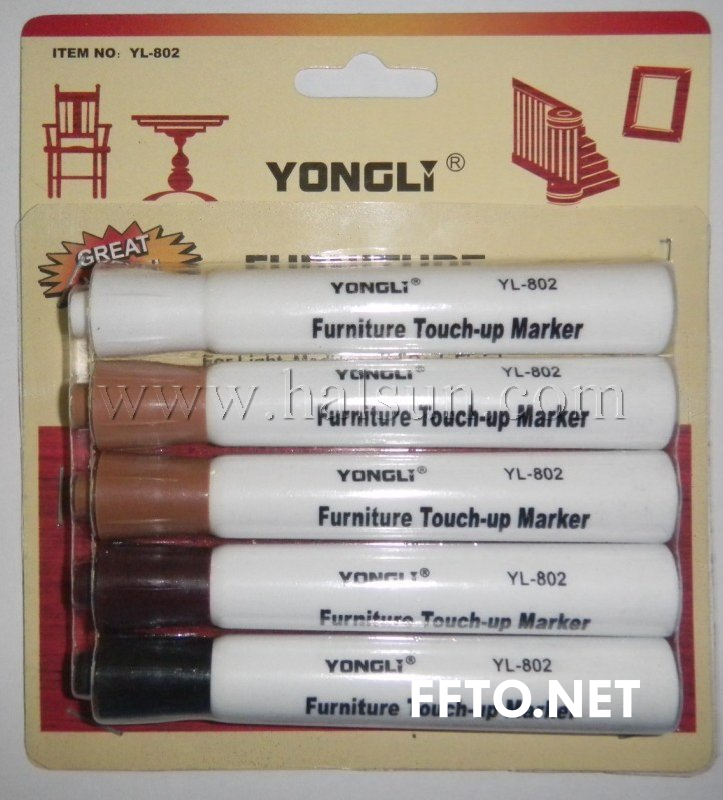 Scratched Furniture Repair Markers ,Furniture Marker YL-802,5pcs in blistercards,super market packing