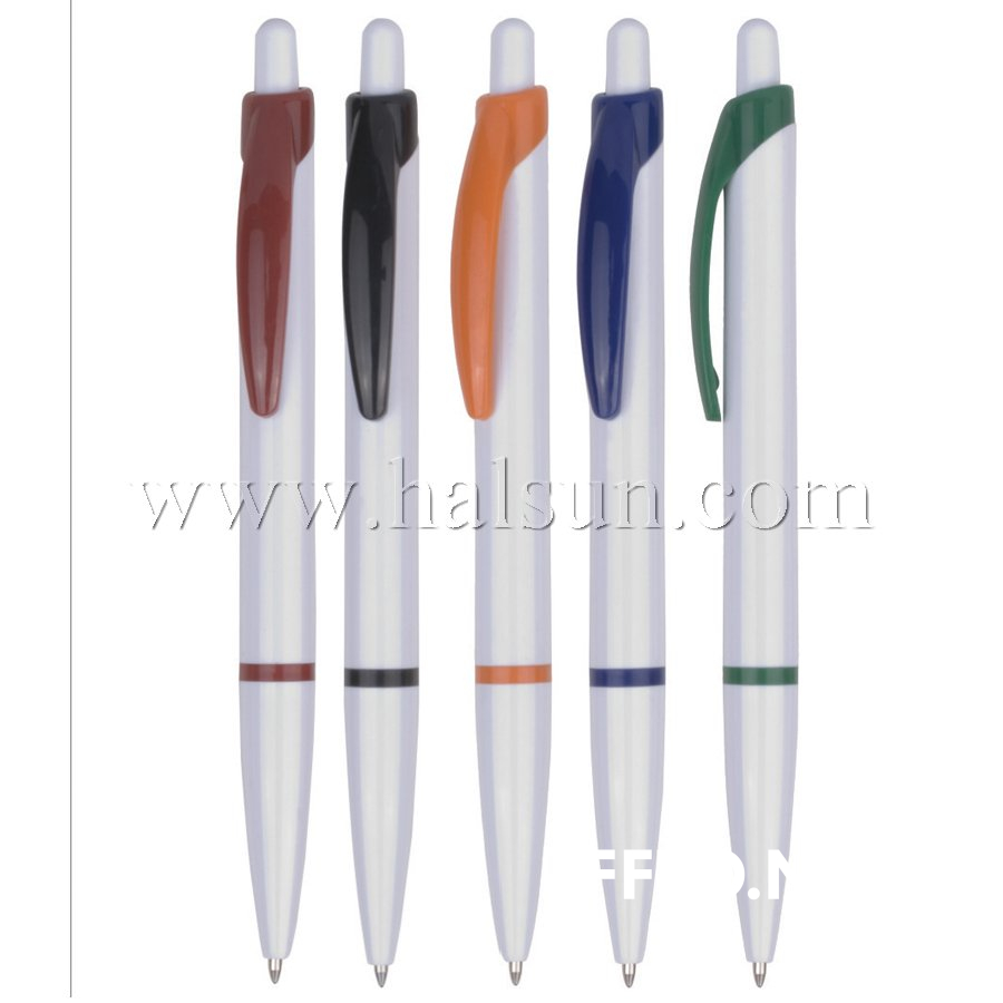 Plastic Ball Pens, HSCJ1047,Solid barrel,opaque clip Plastic Ball Pens, HSCJ1047,Solid barrel,opaque clip