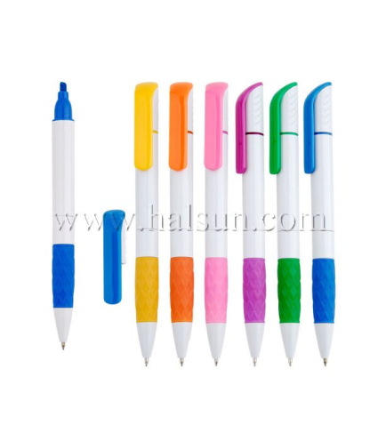 2 in one pens,ballpint pens + highlighter,multi function pens,Promotional Ballpoint Pens,Custom Pens,HSHCSN0193