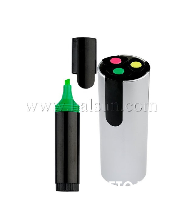 3 in one highlighter,3 in one tube fluorescent pens,promotional highlilghters,HSHCSN0040