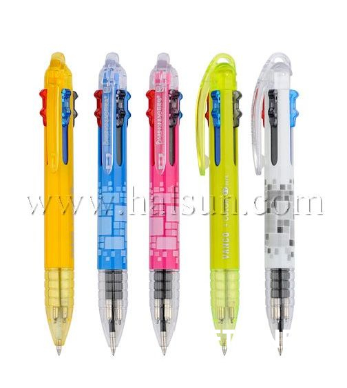 4 color pens, rope can be added,Promotional Ballpoint Pens,Custom Pens,HSHCSN0133