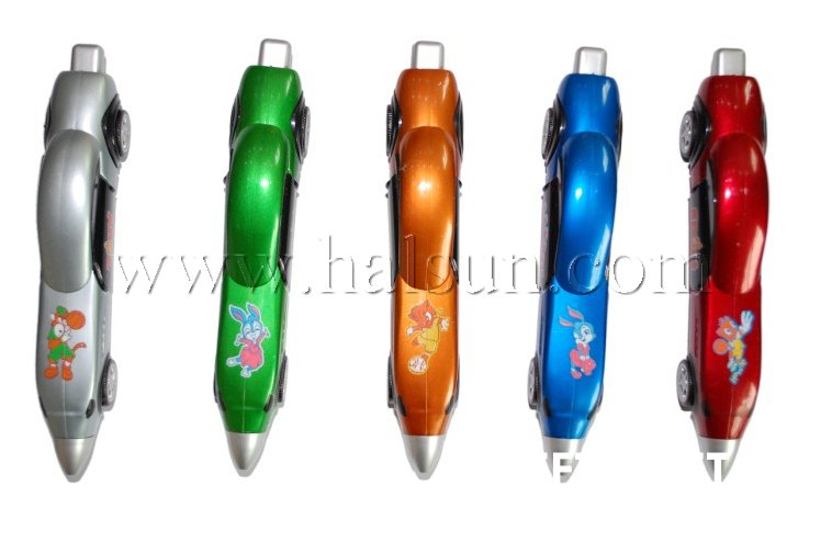 Carton Printed Car Pens, Pen with 4 wheels, pen in shape of car,toy pens,Promotional Ballpoint Pens,Custom Pens,HSHCSN0080