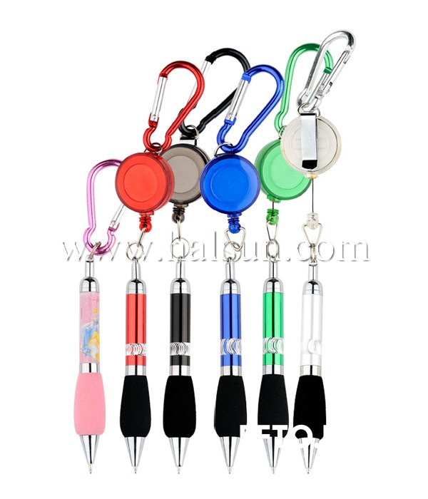 Mini Pen with elastic roll and aluminum carabiners,Promotional Ballpoint Pens,Custom Pens,HSHCSN0177