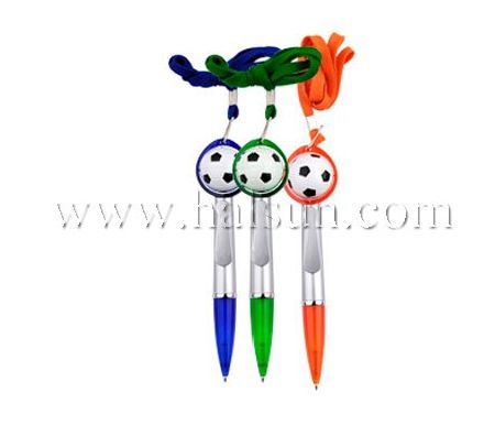 lanyard football pens,mini football pens with rope,neck pens,,Promotional Ballpoint Pens,Custom Pens,HSHCSN0127
