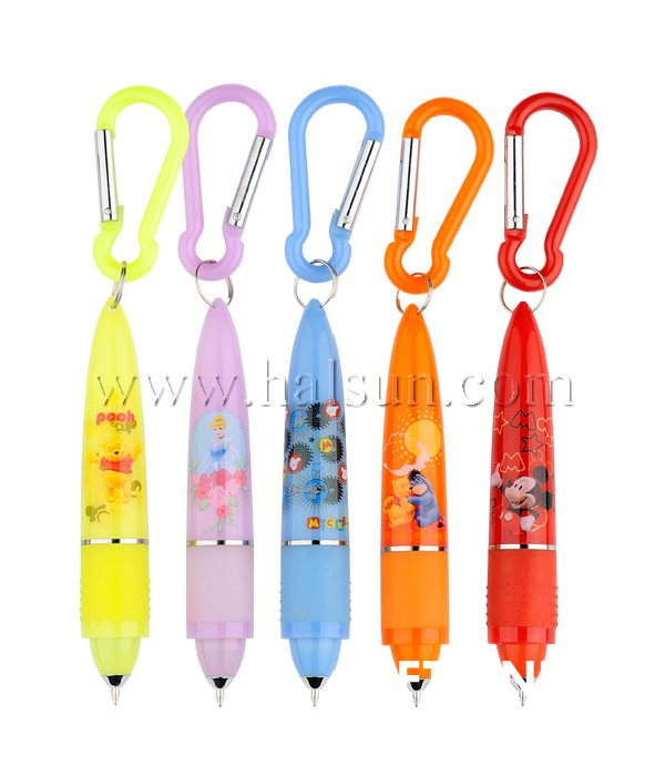 mini pen with aluminum carabiner,Promotional Ballpoint Pens,Custom Pens,HSHCSN0106